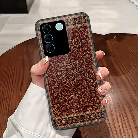Vivo V27e Cover - ONation Persian Rugs Series - HQ Ultra Shine Premium Infinity Glass Soft Silicon Borders Case