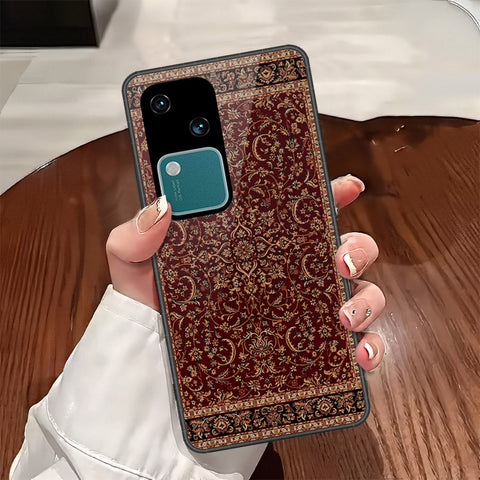 Vivo V30 Cover - ONation Persian Rugs Series - HQ Ultra Shine Premium Infinity Glass Soft Silicon Borders Case