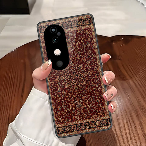 Vivo V40 Cover - ONation Persian Rugs Series - HQ Ultra Shine Premium Infinity Glass Soft Silicon Borders Case