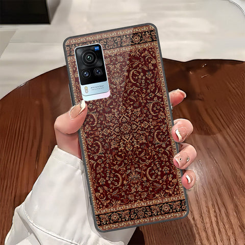 Vivo X60 Pro Cover - ONation Persian Rugs Series - HQ Ultra Shine Premium Infinity Glass Soft Silicon Borders Case