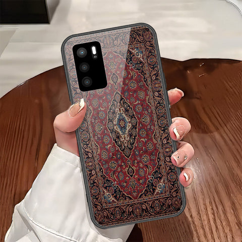 Oppo A16 Cover - ONation Persian Rugs Series - HQ Ultra Shine Premium Infinity Glass Soft Silicon Borders Case