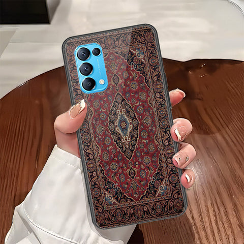 Oppo Reno 5 4G Cover - ONation Persian Rugs Series - HQ Ultra Shine Premium Infinity Glass Soft Silicon Borders Case