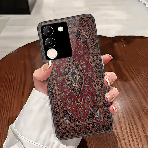 Vivo V29e Cover - ONation Persian Rugs Series - HQ Ultra Shine Premium Infinity Glass Soft Silicon Borders Case
