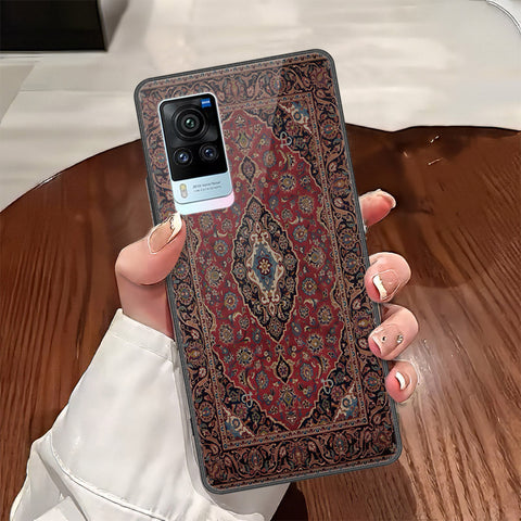 Vivo X60 Pro Cover - ONation Persian Rugs Series - HQ Ultra Shine Premium Infinity Glass Soft Silicon Borders Case