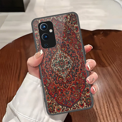 OnePlus 9 Cover - ONation Persian Rugs Series - HQ Ultra Shine Premium Infinity Glass Soft Silicon Borders Case