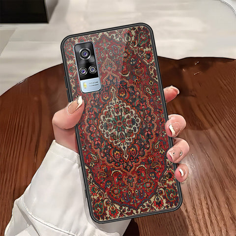 vivo Y33 Cover - ONation Persian Rugs Series - HQ Ultra Shine Premium Infinity Glass Soft Silicon Borders Case
