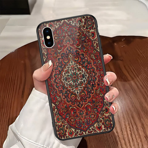iPhone XS / X - ONation Persian Rugs Series - HQ Ultra Shine Premium Infinity Glass Soft Silicon Borders Case
