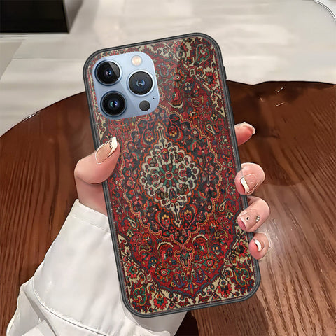 iPhone 14 Pro Cover - ONation Persian Rugs Series - HQ Ultra Shine Premium Infinity Glass Soft Silicon Borders Case