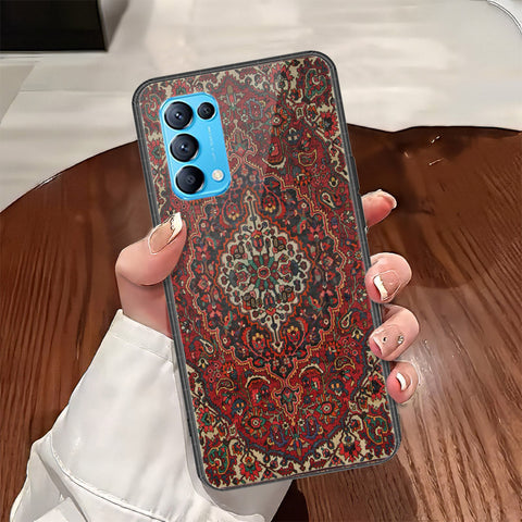 Oppo Reno 5 4G Cover - ONation Persian Rugs Series - HQ Ultra Shine Premium Infinity Glass Soft Silicon Borders Case