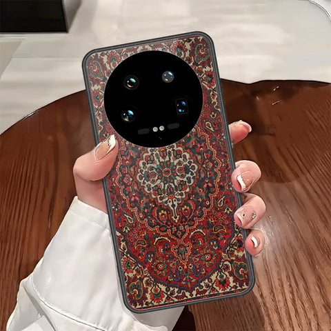 Xiaomi 14 Ultra Cover - ONation Persian Rugs Series - HQ Ultra Shine Premium Infinity Glass Soft Silicon Borders Case