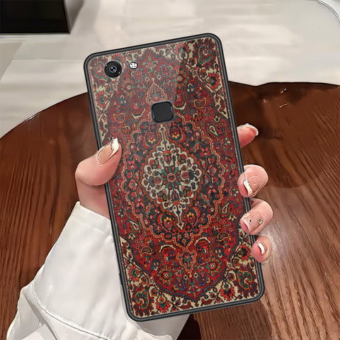 Vivo V7 Cover - ONation Persian Rugs Series - HQ Ultra Shine Premium Infinity Glass Soft Silicon Borders Case