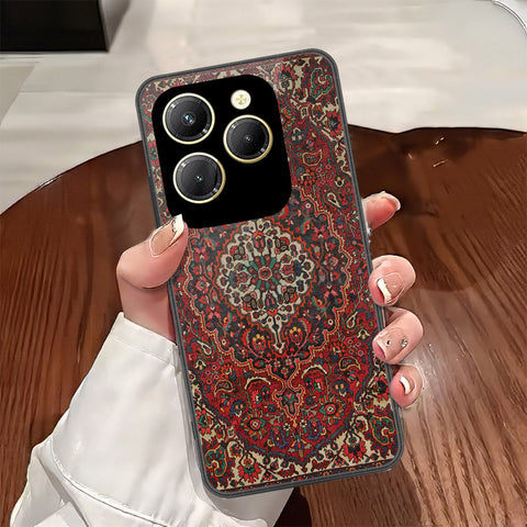 Infinix Hot 40 Cover - ONation Persian Rugs Series - HQ Ultra Shine Premium Infinity Glass Soft Silicon Borders Case