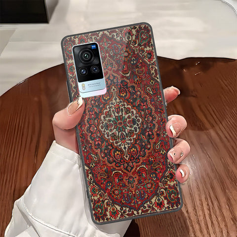 Vivo X60 Cover - Onation Persian Rugs Series - HQ Ultra Shine Premium Infinity Glass Soft Silicon Borders Case