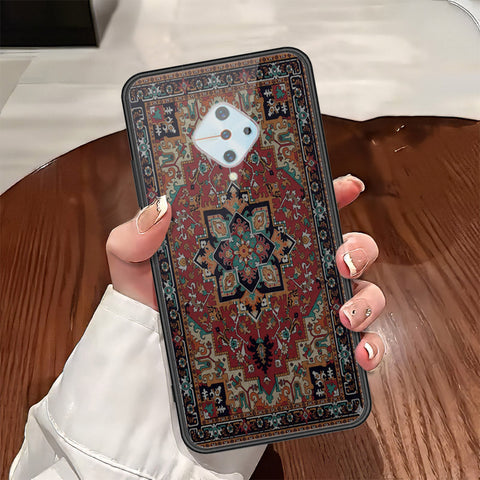 Vivo Y51 (2020 September) Cover - ONation Persian Rugs Series - HQ Ultra Shine Premium Infinity Glass Soft Silicon Borders Case
