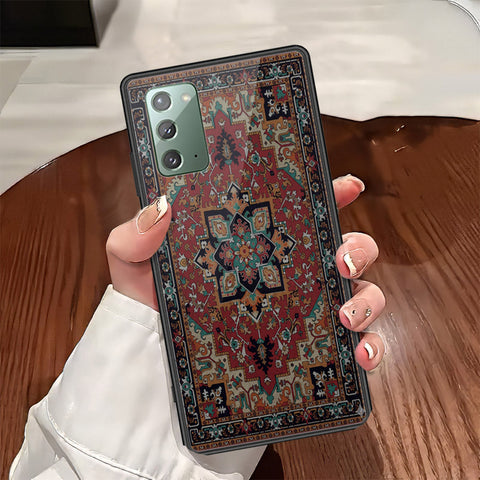 Samsung Galaxy Note 20 Cover - ONation Persian Rugs Series - HQ Ultra Shine Premium Infinity Glass Soft Silicon Borders Case