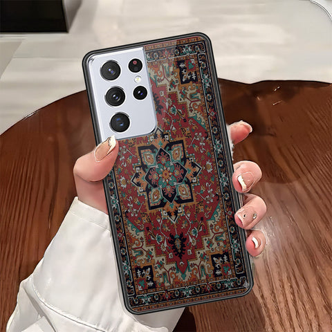 Samsung Galaxy S21 Ultra 5G Cover - ONation Persian Rugs Series - HQ Ultra Shine Premium Infinity Glass Soft Silicon Borders Case
