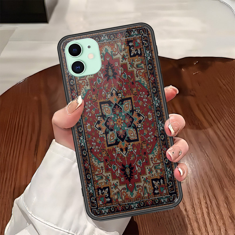 iPhone 11 - ONation Persian Rugs Series - HQ Ultra Shine Premium Infinity Glass Soft Silicon Borders Case (Fast Delivery)
