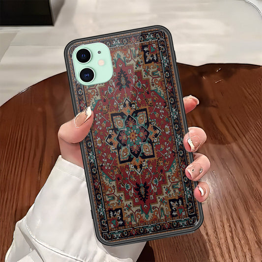 iPhone 11 - ONation Persian Rugs Series - HQ Ultra Shine Premium Infinity Glass Soft Silicon Borders Case (Fast Delivery)