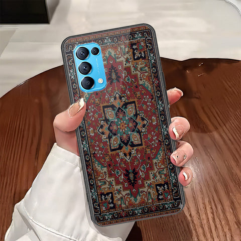 Oppo Find X3 Lite Cover - ONation Persian Rugs Series - HQ Ultra Shine Premium Infinity Glass Soft Silicon Borders Case