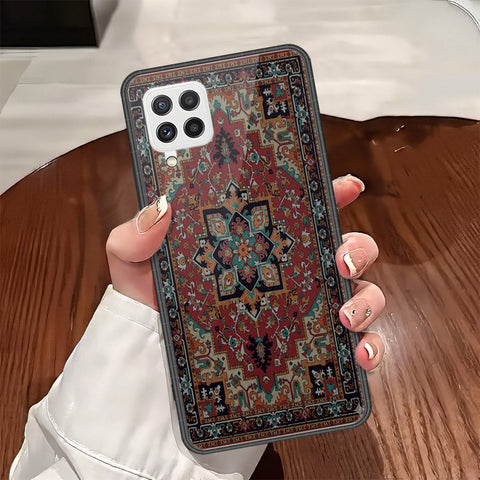 Samsung Galaxy M22 Cover - ONation Persian Rugs Series - HQ Ultra Shine Premium Infinity Glass Soft Silicon Borders Case