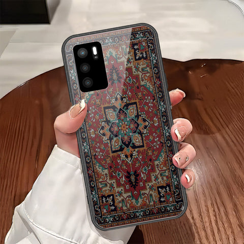 Oppo A16 Cover - ONation Persian Rugs Series - HQ Ultra Shine Premium Infinity Glass Soft Silicon Borders Case