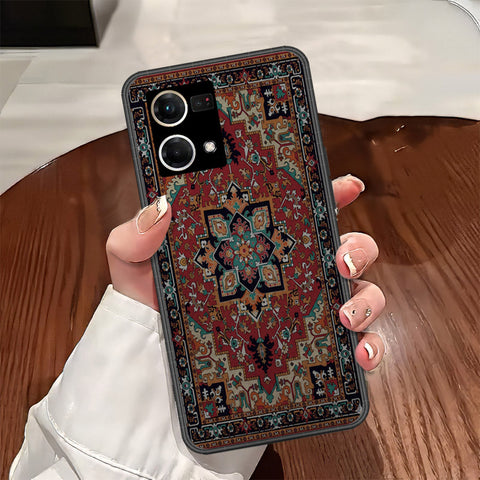 Oppo Reno 8 4G Cover - ONation Persian Rugs Series - HQ Ultra Shine Premium Infinity Glass Soft Silicon Borders Case