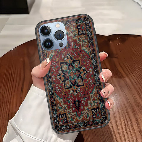 iPhone 14 Pro Cover - ONation Persian Rugs Series - HQ Ultra Shine Premium Infinity Glass Soft Silicon Borders Case
