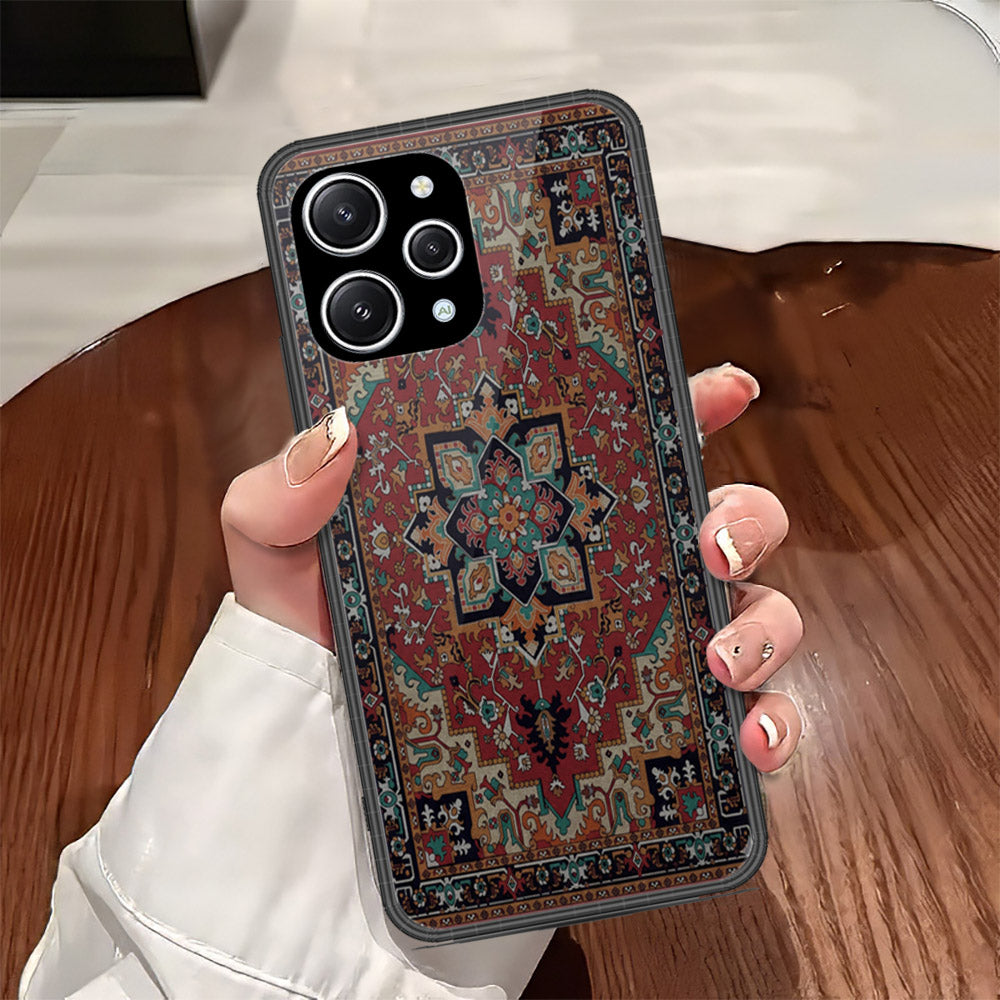 Xiaomi Redmi 12 Cover - ONation Persian Rugs Series - HQ Ultra Shine Premium Infinity Glass Soft Silicon Borders Case (Fast Delivery)