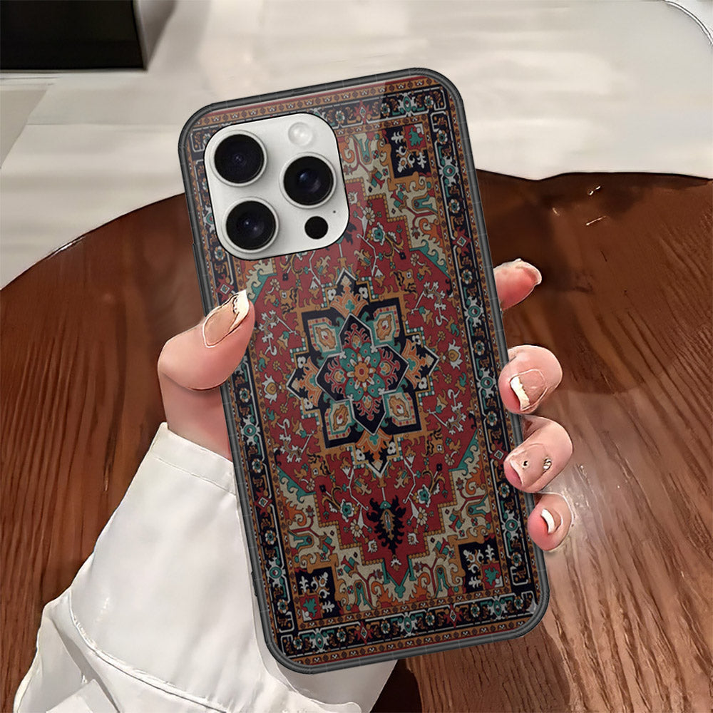 iPhone 16 Pro Max - ONation Persian Rugs Series - HQ Ultra Shine Premium Infinity Glass Soft Silicon Borders Case (Fast Delivery)