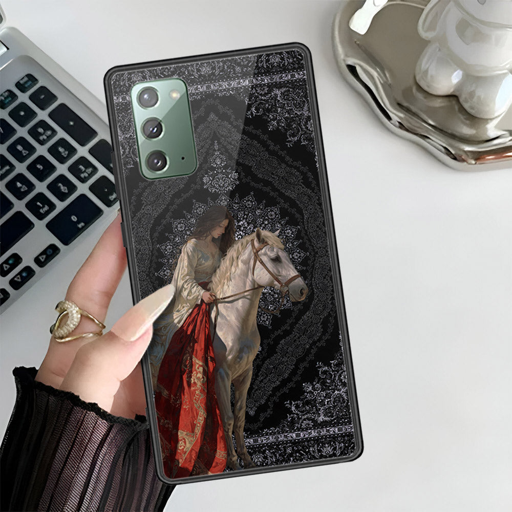 Samsung Galaxy Note 20 Cover - Onaton Persian Rugs Series 3 - HQ Ultra Shine Premium Infinity Glass Soft Silicon Borders Case