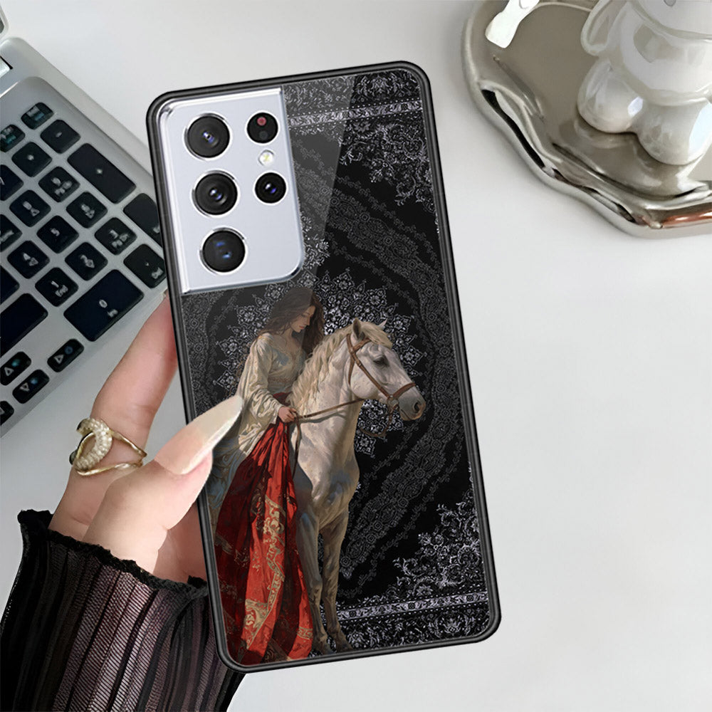 Samsung Galaxy S21 Ultra 5G Cover - Onaton Persian Rugs Series 3 - HQ Ultra Shine Premium Infinity Glass Soft Silicon Borders Case