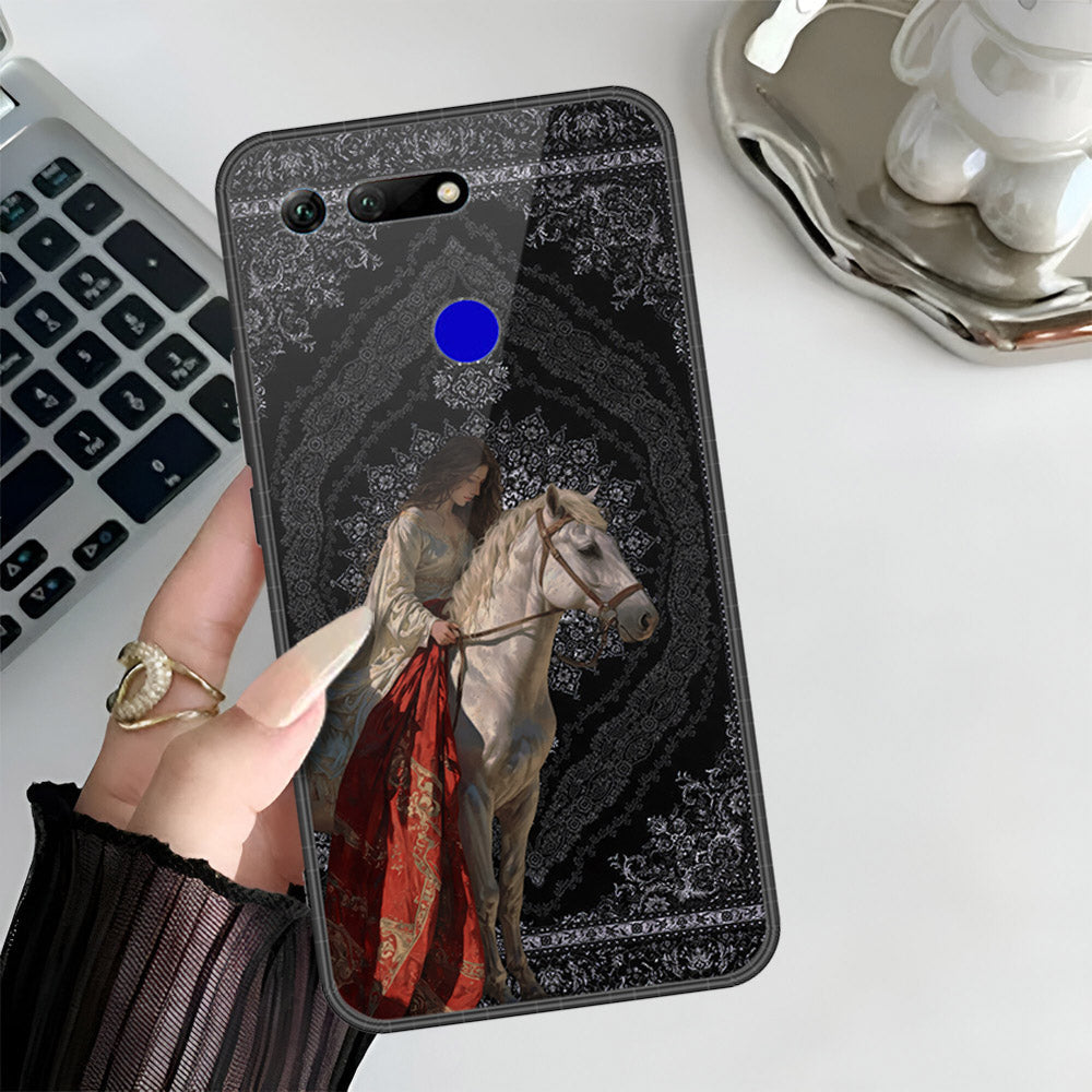 Huawei Honor View 20 Cover - Onation Persian Rugs Series 3 - HQ Ultra Shine Premium Infinity Glass Soft Silicon Borders Case
