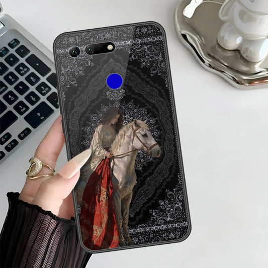 Huawei Honor View 20 Cover - Onation Persian Rugs Series 3 - HQ Ultra Shine Premium Infinity Glass Soft Silicon Borders Case