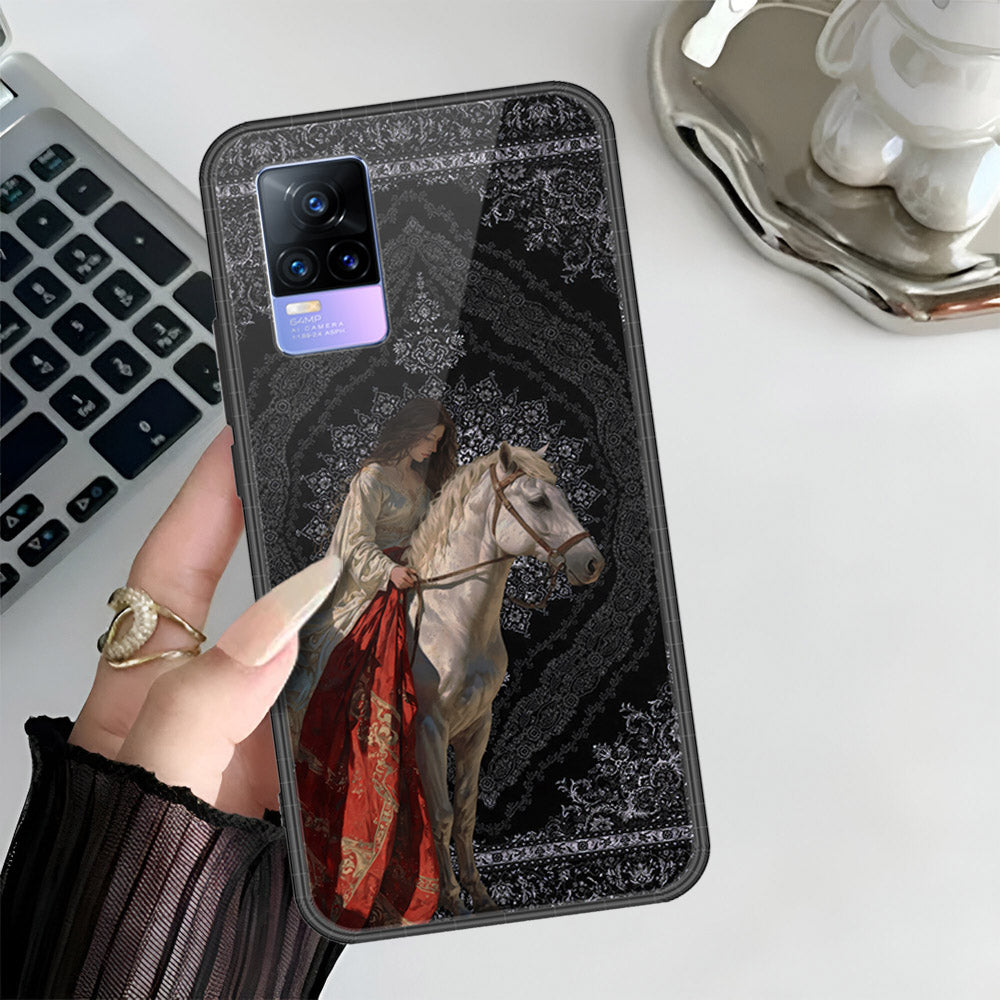 Vivo V21e Cover - Onation Persian Rugs Series 3 - HQ Ultra Shine Premium Infinity Glass Soft Silicon Borders Case