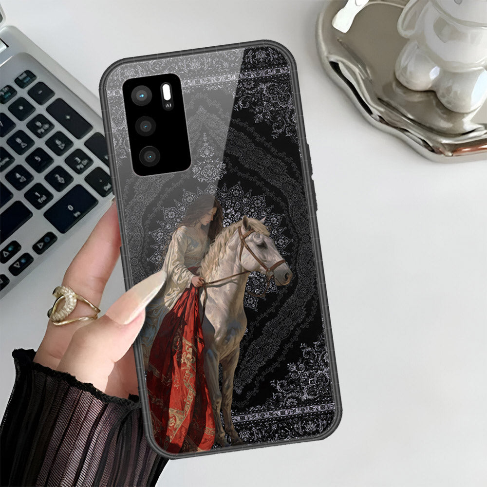 Oppo A16 Cover - Onation Persian Rugs Series 3 - HQ Ultra Shine Premium Infinity Glass Soft Silicon Borders Case