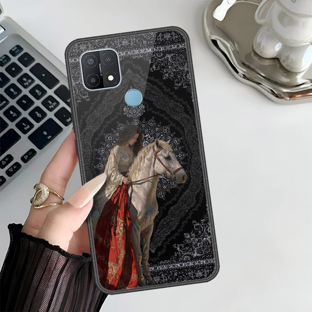 Oppo A15 Cover - Onation Persian Rugs Series 3 - HQ Ultra Shine Premium Infinity Glass Soft Silicon Borders Case(Fast Delivery)(AH)