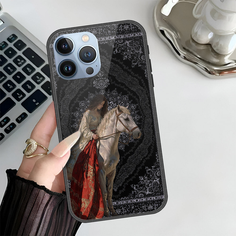 iPhone 14 Pro Cover - Onation Persian Rugs Series 3 - HQ Ultra Shine Premium Infinity Glass Soft Silicon Borders Case