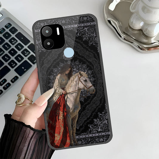 Xiaomi Redmi A1 Plus Cover - Onation Persian Rugs Series 3 - HQ Ultra Shine Premium Infinity Glass Soft Silicon Borders Case