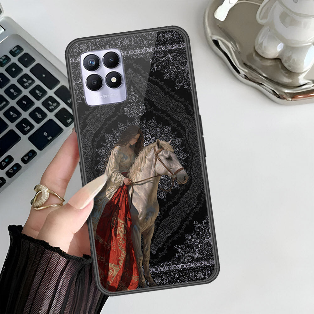 Realme 8i Cover - Onation Persian Rugs Series 3 - HQ Ultra Shine Premium Infinity Glass Soft Silicon Borders Case