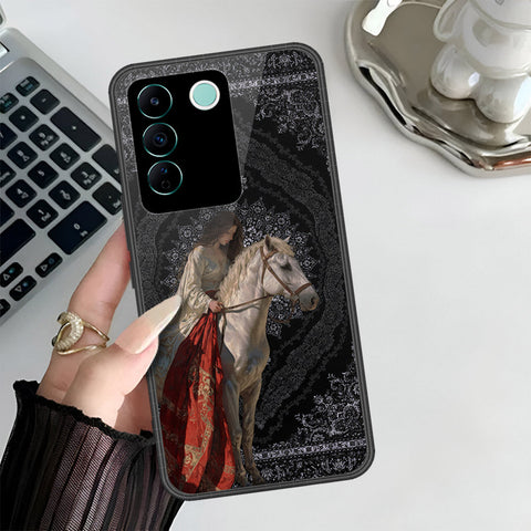 Vivo V27e Cover - Onation Persian Rugs Series 3 - HQ Ultra Shine Premium Infinity Glass Soft Silicon Borders Case