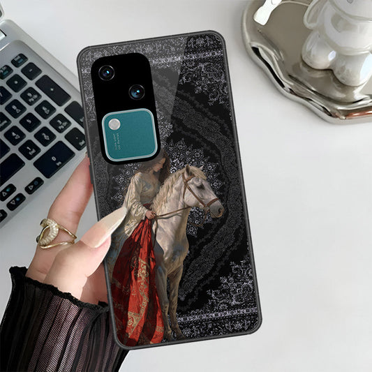 Vivo V30 Cover - Onation Persian Rugs Series 3 - HQ Ultra Shine Premium Infinity Glass Soft Silicon Borders Case