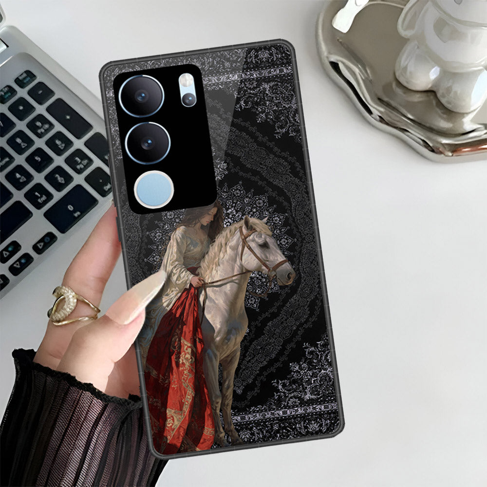 Vivo V29 Cover - Onation Persian Rugs Series 3 - HQ Ultra Shine Premium Infinity Glass Soft Silicon Borders Case (Fast Delivery)