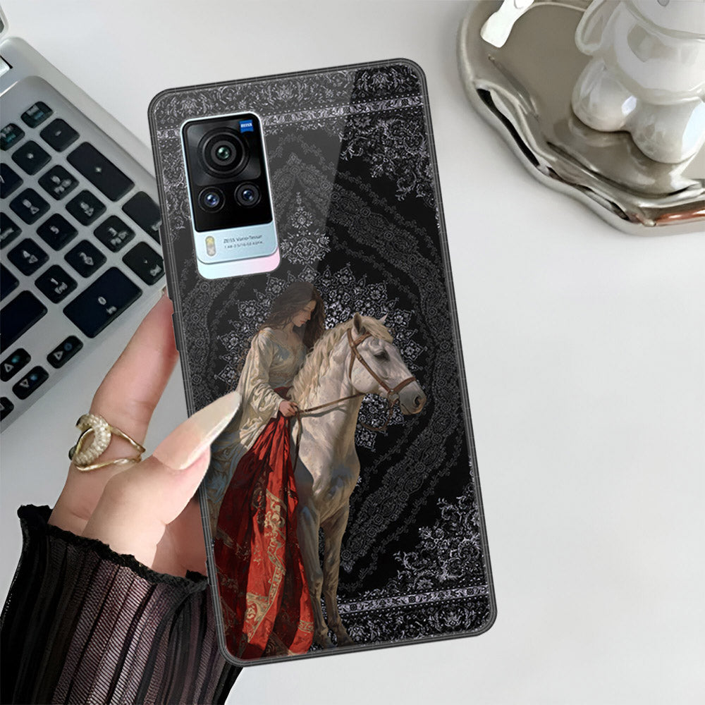 Vivo X60 Cover - ONation Persian Rugs Series 3 - HQ Ultra Shine Premium Infinity Glass Soft Silicon Borders Case