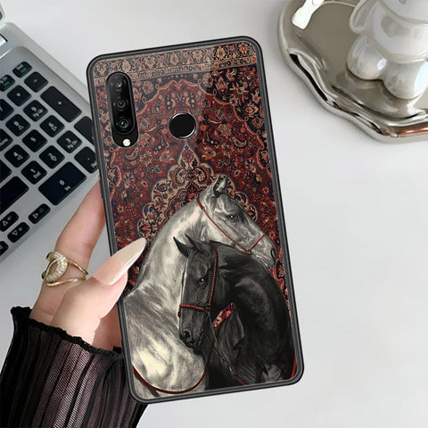 Huawei Nova 4e Cover - ONation Persian Rugs Series 3 - HQ Ultra Shine Premium Infinity Glass Soft Silicon Borders Case