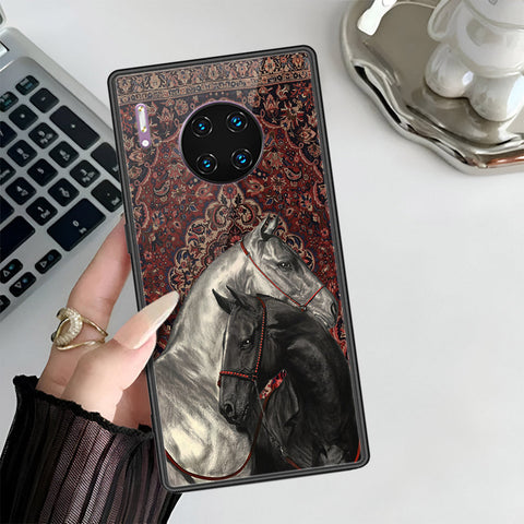 Huawei Mate 30 Pro Cover - Onaton Persian Rugs Series 3 - HQ Ultra Shine Premium Infinity Glass Soft Silicon Borders Case