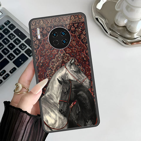 Huawei Mate 30 Cover - Onaton Persian Rugs Series 3 - HQ Ultra Shine Premium Infinity Glass Soft Silicon Borders Case