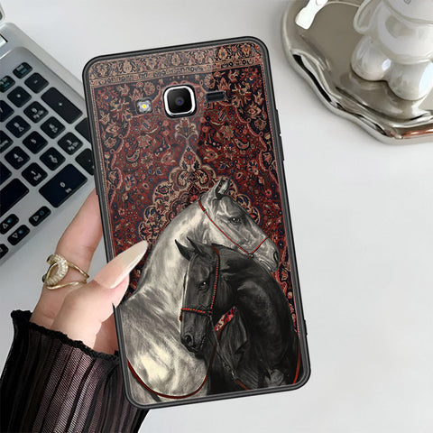 Samsung Galaxy J2 Prime Cover - Onaton Persian Rugs Series 3 - HQ Ultra Shine Premium Infinity Glass Soft Silicon Borders Case