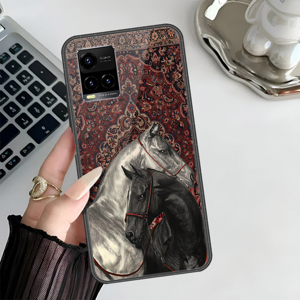 Vivo Y32 Cover - Onation Persian Rugs Series 3 - HQ Ultra Shine Premium Infinity Glass Soft Silicon Borders Case (FAST DELIVERY AS)