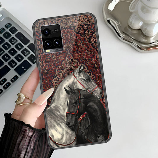 Vivo Y21G Cover - Onation Persian Rugs Series 3 - HQ Ultra Shine Premium Infinity Glass Soft Silicon Borders Case (FAST DELIVERY AS)