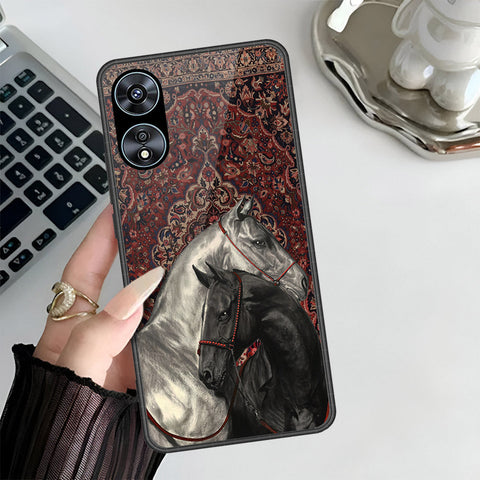 Oppo A58 4G Cover - Onation Persian Rugs Series 3 - HQ Ultra Shine Premium Infinity Glass Soft Silicon Borders Case